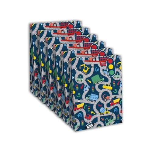 Eurowrap Clairefontaine 32235-2Cpack Excellia geschenkzakjes, groot, 26,5 x 14 x 33 cm, 210 g, motief: voertuigen, geschenkverpakking, ideaal voor: gezelschapsspellen, puzzels