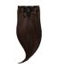 Rapunzel of Sweden Classic Clip-ins Raide / Volume moyen / 7 pièces 2.3 Brun chocolat 60 cm Extensions de cheveux