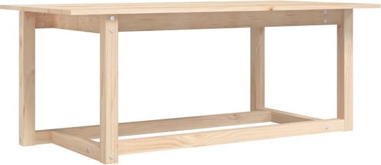 vidaXL salontafel 110x55x45 cm massief grenenhout