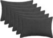 vidaXL - Kussensloop - 6 stuks - HEERLEN - Donkergrijs - 40 x 60 cm - Bouclé