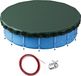 Bâche de piscine ronde Ø 520 cm, bâche 2-en-1 résistante aux UV pour usage saisonnier
