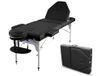 QUIRUMED Elite Aluminium Inklapbare Massagetafel, 186 x 66 cm, Zwart