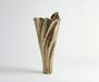 Flamara Vase B33 x T29 x H74 cm Aluminium Champagne Handmade