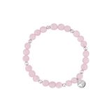 Tamaris armband voor dames, Beads/Rosa-Silber I Wasserfest van roestvrij staal en Größenverstellbar I dames Armschmuck