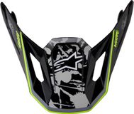 Alpinestars Visière S-M7 Blaster Black Gray Wh Yellow Fluo Glsy, Taille: One Size