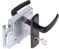 GAH-Alberts Alberts 214845 poortslot | met nachtgrendel | BB-perforatie | elektrolytisch blauw verzinkt | 100 x 105 mm