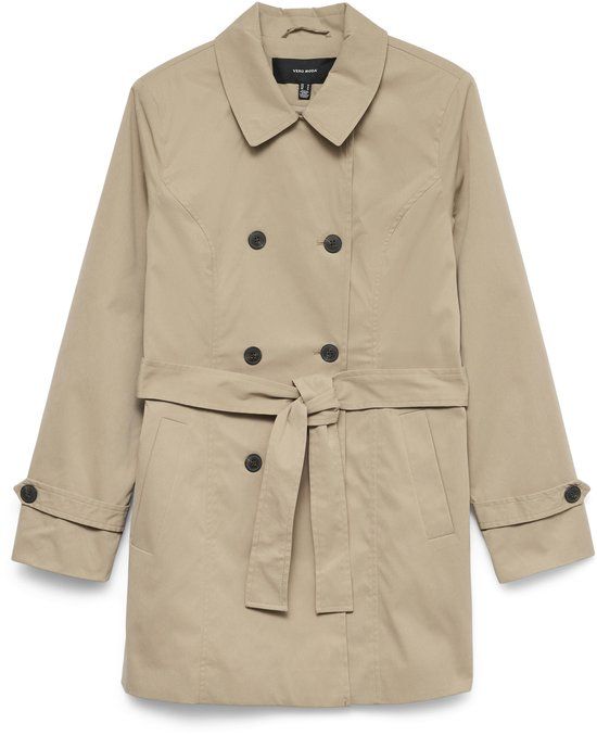 Vero Moda Vmchelsea Olivia Trenchcoat Noos 10329343 - Silver Mink - Size S