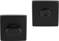 Differnz Rozet met Toiletsluiting Zwart Vierkant 52x52mm