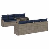 vidaXL Ensemble de canapé de jardin 7 pc Gris polyrotin
