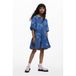 Desigual denim gebloemde A-lijn jurk medium blue denim