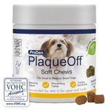Proden PlaqueOff Soft Chews, tandplak en tandsteen voor kleine en middelgrote honden, 120 kauwsnacks voor tandreiniging en frisse adem, 100% natuurlijk, VOHC-goedgekeurd