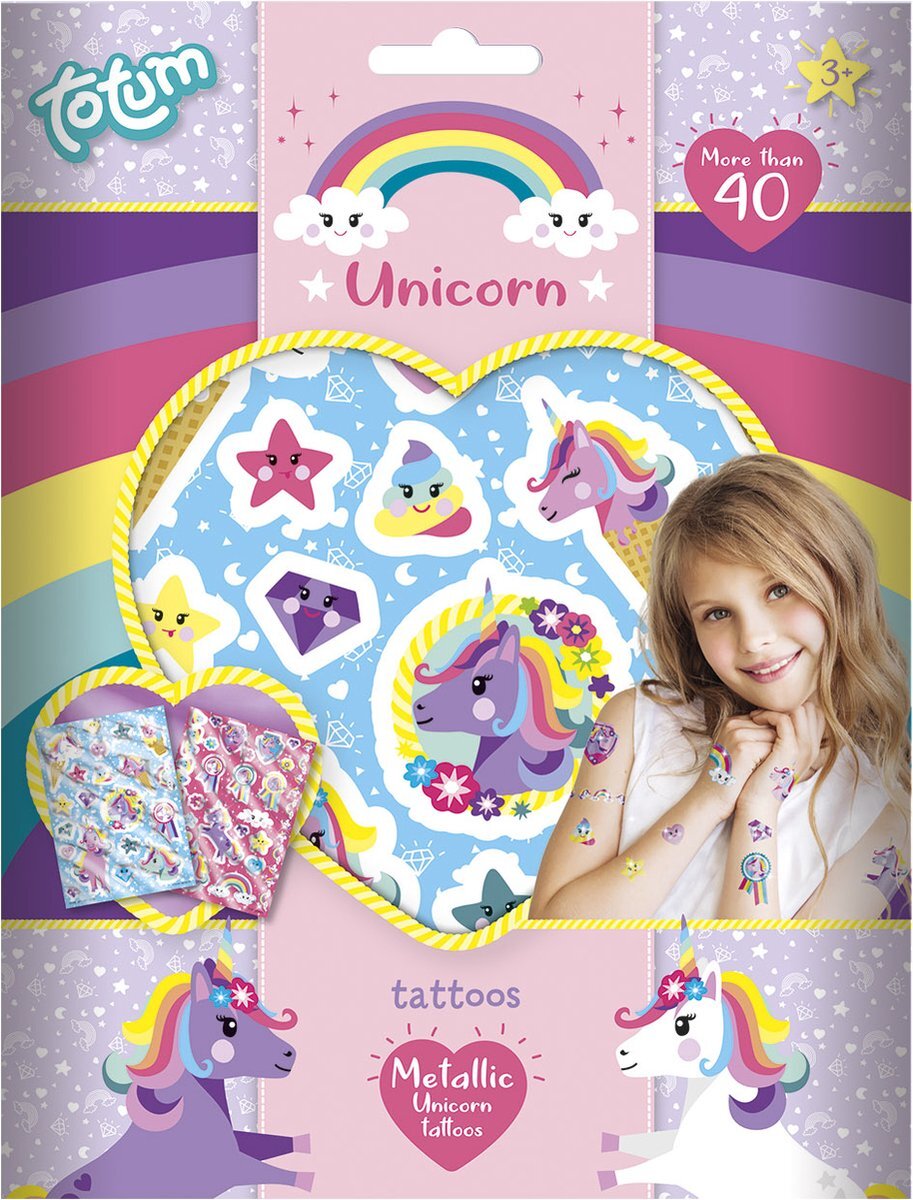 Totum Unicorn Metallic Tattoos