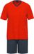 Ammann Pyjama kort ' Qatar ' donkerblauw / rood / oranjerood