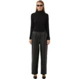 Soaked in Luxury Pantalon en cuir à jambe large femme Slkaylee