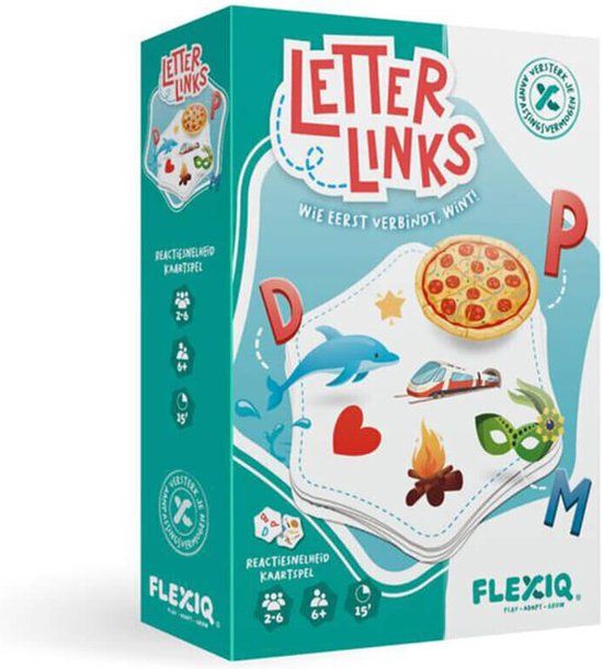 Letter Links - Kaartspel - FlexIQ - FXG003-NL - Educatief spel - Nederlands - 6+
