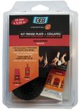GEB Propfeu Vlechtset, plat, glasvezel, breed, 10 mm, dikte 3 mm, lang 2,5 m + Collafeu buis 20 ml, beige