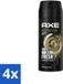 Axe 4 x Deodorant Bodyspray Gold Temptation Gold Amber 150 ml