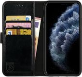 Rosso Element Book Case Wallet Hoesje Geschikt voor Apple iPhone 11 Pro Max | Portemonnee | 3 Pasjes | Magneetsluiting | Stand Functie | Zwart
