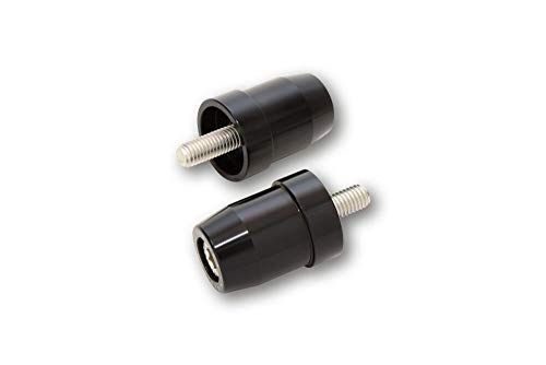 Highsider 161-042 stuurgewichten voor 1 inch stuurspiegel, aluminium, zwart geanodiseerd, voor diverse Kawasaki Original-ker, paar