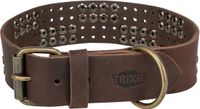 Trixie Halsband Hond Rivet Rustic Vetleer Donkerbruin M