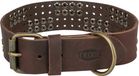 Trixie Halsband Hond Rivet Rustic Vetleer Donkerbruin M