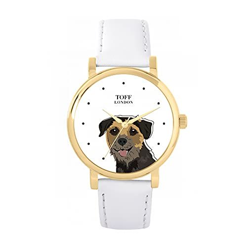 Toff London Border Terrier Hoofd Hondenhorloge - 5059656821335
