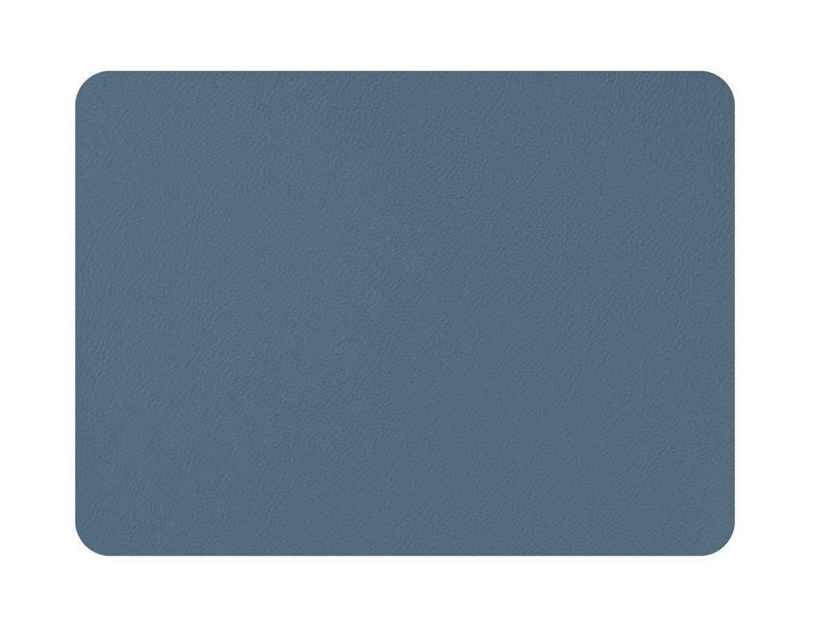 - Mesapiu Placemats lederlook Blauw - rechthoek -set van 6