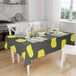 Bonamaison Tafelkleed, Anti-Mold, Sneldrogend, Waterdicht, 100% Polyester Tafellaken, Neon Geel, Rook, 140 x 160 Cm