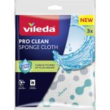 Vileda PRO CLEAN sponsdoek droog 3 stuks