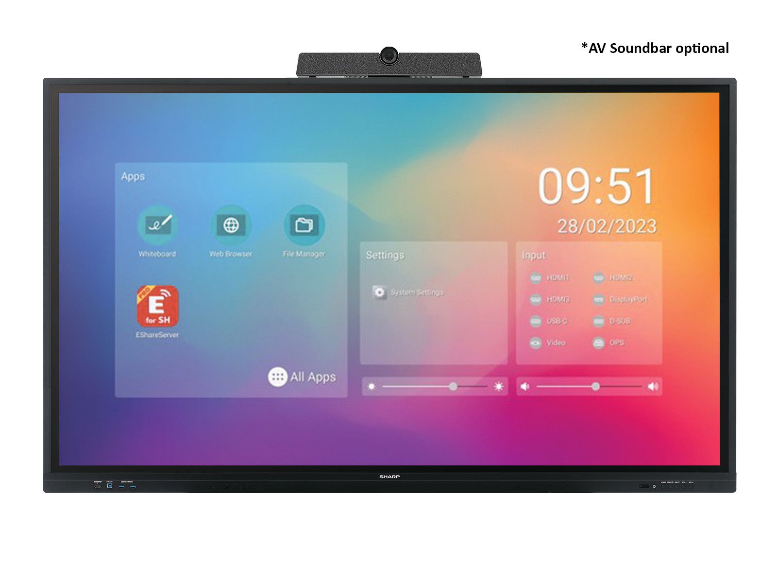 Sharp PN-LC652 65-inch interactief 4K-scherm