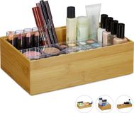 Merkloos Relaxdays Bureau organizer - stapelbaar - bamboe - 7 x 23 x 15 cm