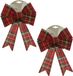 Bellatio Decorations Decoris strikken - 8x - geruit - 26 cm - kerstversiering - kerstdecoratie - kerstoomversiering