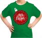 Bellatio Decorations Foute kerst shirt / t-shirt - grote kerstbal merry christmas groen voor kinderen - kerstkleding / christmas outfit 104/110