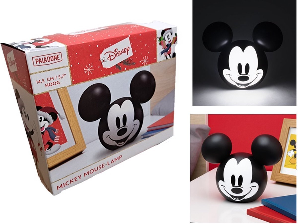 Disney Mickey Mouse 3D lamp - 14.5 cm - Kinderkamer - Slaapkamer - Woonkamer - Op batterijen