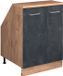 Vicco Rion Kast voor schuine wand – 60 x 81.6 cm met 2 deuren, kastromp 60 cm diepte Zwart beton
