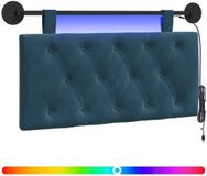 vidaXL Hangend Hoofdbord Blauw Fluweel