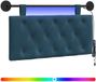 vidaXL Hangend Hoofdbord Blauw Fluweel