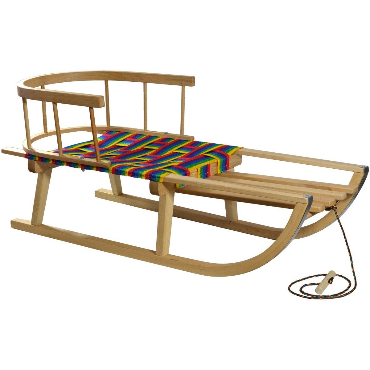 Viking Choice Slee - met rugleuning - 90x33x37 cm - gevlochten zitting