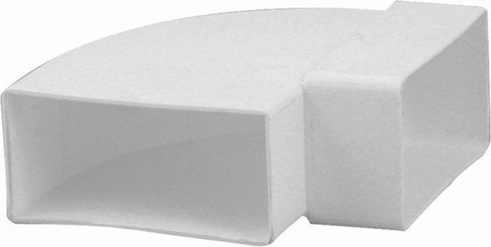 Nedco Hoekstuk Horizontaal 90° 110x54mm Kunststof Wit
