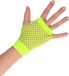 Merkloos Groene korte rocker/punker visnet handschoenen voor volwassenen