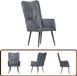 vidaXL Fauteuil echt leer grijs