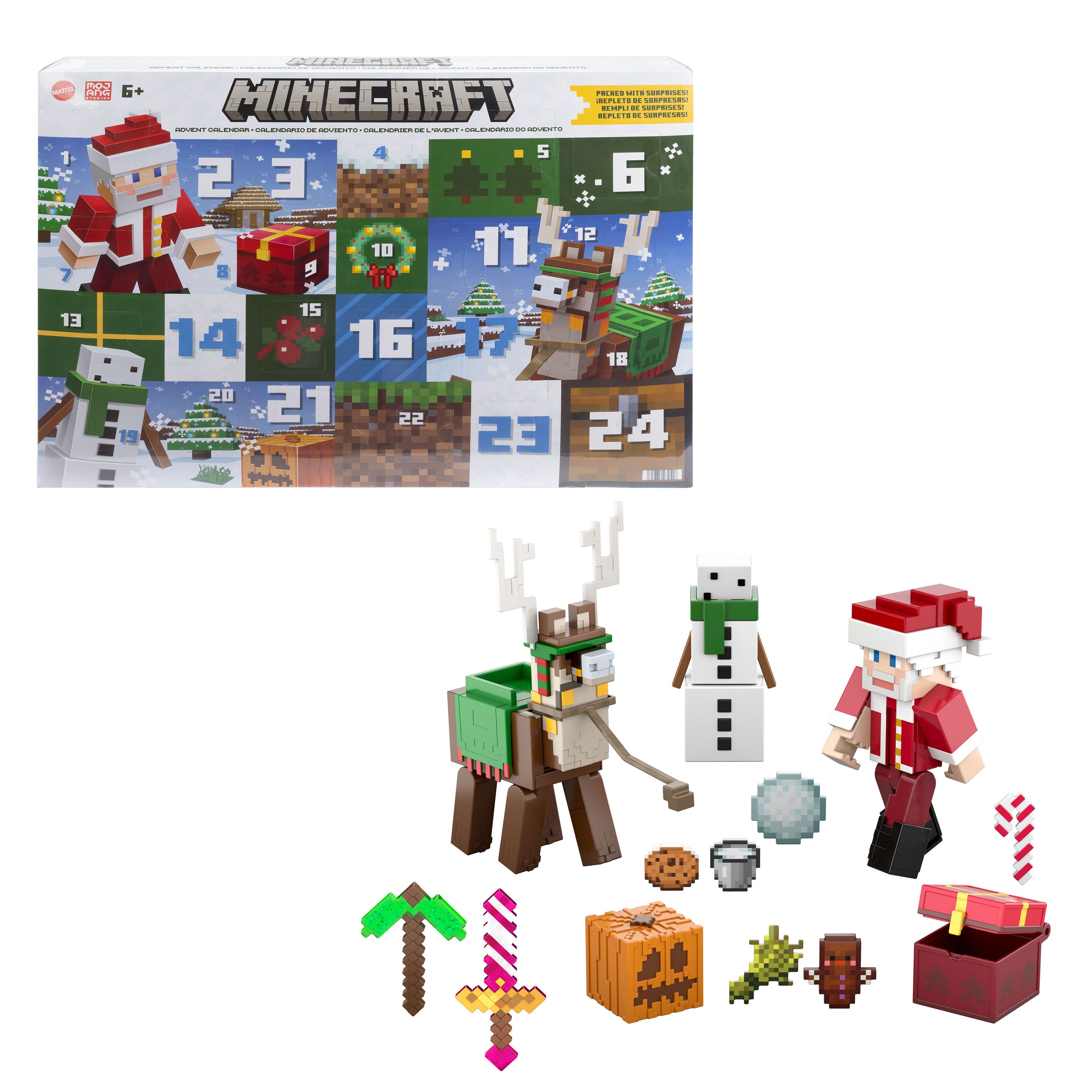 Minecraft Mattel Minecraft Advent Calendar - Speelfigurenset - 24 dagen plezier - 6+ jaar