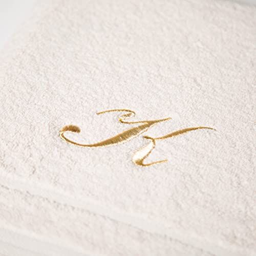 Caleffi Handdoek met gastendoekje van katoen, ivoorborduurwerk, 71413