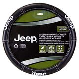 Plasticolor 006695R01 Jeep Deluxe High Contrast Stitching Premium Stuurhoes voor Auto's, Trucks & SUV, Zwart