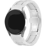 Strap-it Samsung Bracelet en céramique avec maillons Samsung Galaxy Watch 7 - 40mm (blanc/argenté)