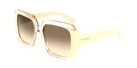 Ferragamo SF2081S Transparent Beige/Beige Dames Zonnebril