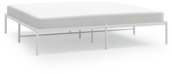 vidaXL Bedframe metaal wit 180x200 cm