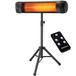 Monzana Infraroodstraler 2500W - 3 Standen - Statief Zwart