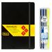Idena 90327 - notitieboek DIN A5 met 192 pagina's, geruit, incl. Staedtler Triplus Mobile Office Set met fineliner, balpen, vulpotlood en markeerstift