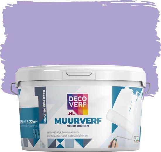 Decoverf Muurverf Mat - Lila - 2.5L